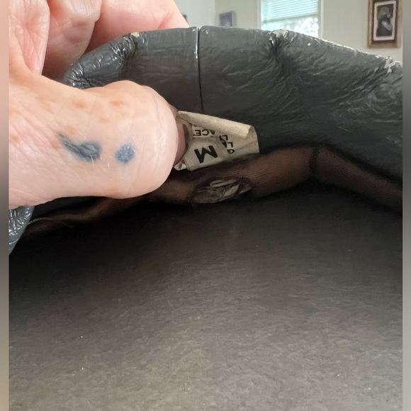 Vintage 1980s Leather Fringe Jacket Gray, Ostrich Print Leather and Suede - Sz M - Picture 8 of 17